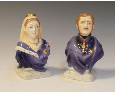 Royal Worcester Connoisseur Collection limited edition candle snuffers of Queen Victoria and Prince Albert, both (139/500), w