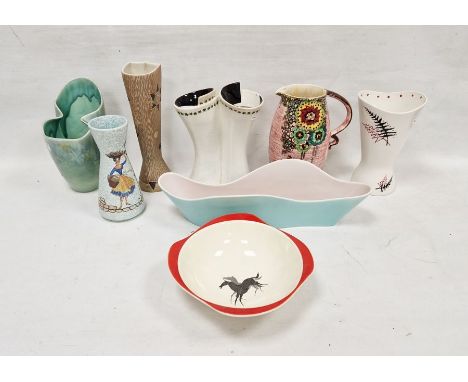 Various items of Beswick, Poole and Wade pottery, mid century and later, various printed and impressed marks including a Besw
