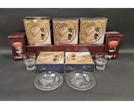 Timo Sarpaneva for Iittala,&nbsp;a set of ten whisky glasses&nbsp;together with&nbsp;a quantity of Nuutajaarvi 'Pioni' patter