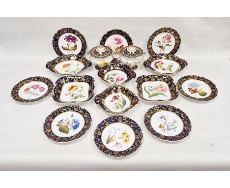 A Set of 4 John Ridgway Floral Plates (23.5 buy cms)