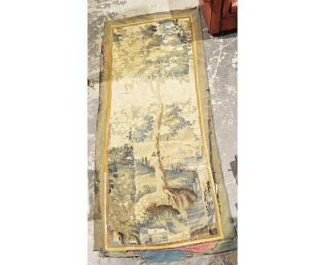 19th century wall hanging tapestry depicting a tree landscape,&nbsp;approximately 246cm x 108cm