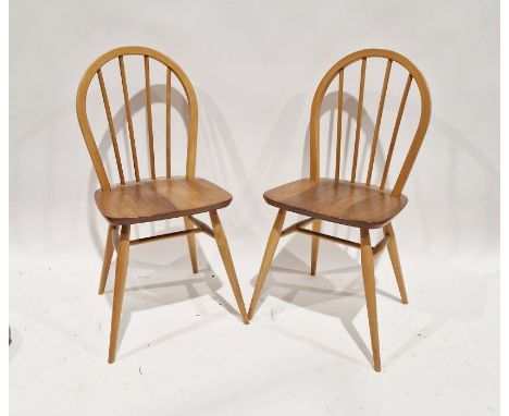 Pair of Ercol elm stickback chairs (2)&nbsp;