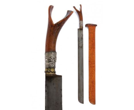 dating: End of 19th beginning of 20th Century provenance: Sumatra, Strong and wide, straight, single-edged blade, with rear g