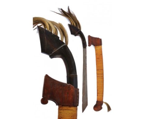 dating: First half of the 19th Century provenance: Water and Kisar Islands, Straight, single-edged blade, in pamor, enlarged 