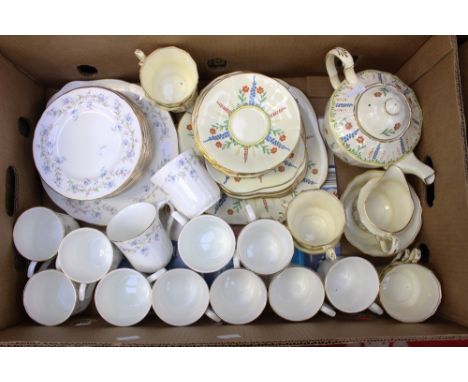 A whole tea service of hand painted Paladin china (Fenton) Staffordshire, circa 1920/25, together with a duchess china tea se