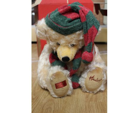 A Steiff bear, copy of 1920s classic; together with a Hamleys Bear called Nicholas 