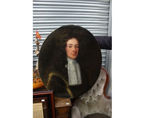 English School, 17th Century, portrait of a Cavalier, half length wearing armour, oil on re-lined canvas, 78cm by 63cm, unfra