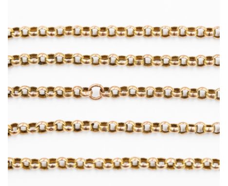 A 9ct rose gold belcher link chain, length approx 21'', weight approx 7.3 grams 