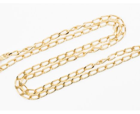 An 18ct gold curb link chain, length approx 20'', weight approx 11 grams 