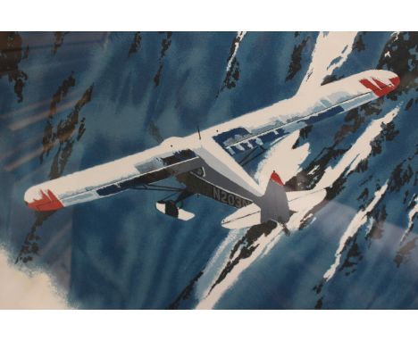 Harry J Schaare (American, 1922-2008), 'Flying the Plane', lithograph, signed in pencil and numbered 13 of 300. Together with
