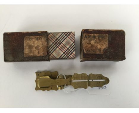S. Mordan and Co London, cased Sovereign scales, in solid brass 