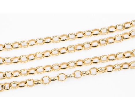 A 9ct gold belcher link chain, length approx 17'', weight 10 grams approx 
