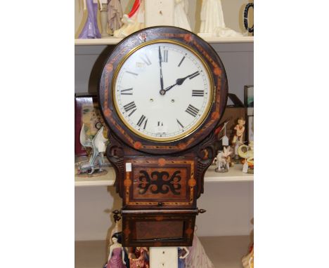 A late 19th Century Tunbridgeware wall clock
