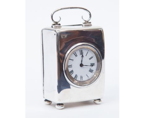 Silver mounted carriage clock Birmingham 1901, Cohen & Charles