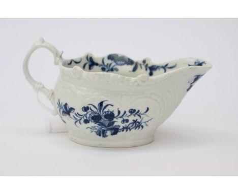 A Worcester cream boat two Porter landscape pattern minor restoration 