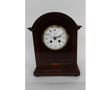 Inlaid mantle clock