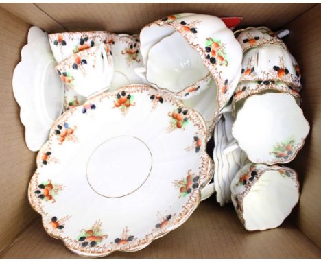 A Staffordshire late 19th century tea service  