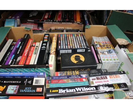 Music library: A very large collection of music books, vintage and modern, dealing with prog rock, psychedelic, blues, jazz, 