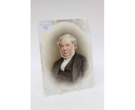  Chesters, portrait of a man, hand painted on porcelain, dated 1882 and signed to lower right (1) 