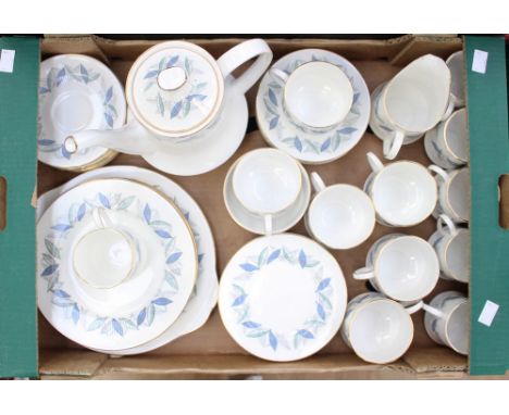 A Royal Standard 'Trend' tea set, comprising coffee pot, cups, saucers, side plates, side dishes etc (1 box) 