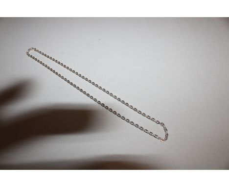 A 19" solid Sterling silver anchor link chain, 11.5gms