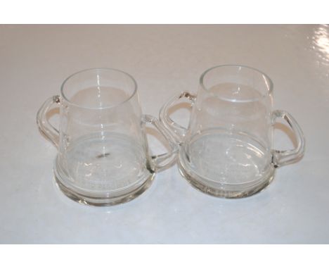 A John Constable bi-centenary two handled glass vase, decorated Mill On The Stour 7/25 and another decorated with East Bergho