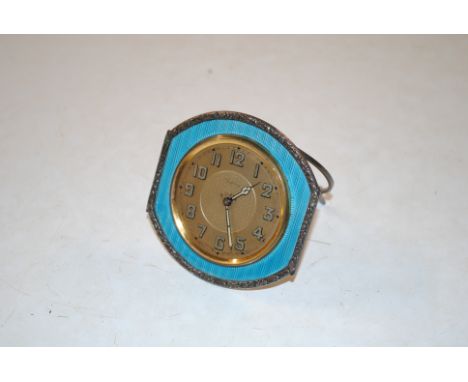 An Asprey of London enamel decorated 8 day clock 