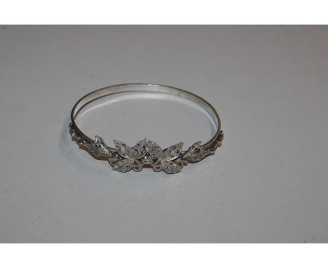 A rare 1937 Chester Charles Horner Sterling silver and marcasite full bangle, 16gms 