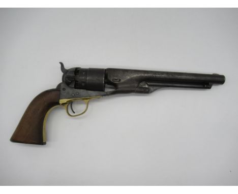 Colt model 1860 army .44 revolver with 8" barrel with New York address with matching serial no.91939 