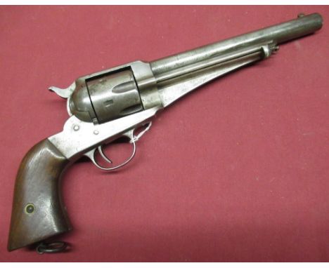 Remington .44, 6 shot revolver with 7 1/2" barrel, the top engraved with e Remington &amp; sons ilion N.Y. USA with two piece