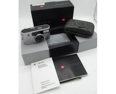 Leica C1 35mm compact camera, boxed with leather case, instructions and guarantee card. 