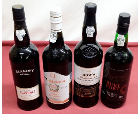 David Hall Collection - Port: Dow's Finest Reserve, Charter Ruby, Majara Finest Reserve, and Blandy's Duke of Clarence Madeir