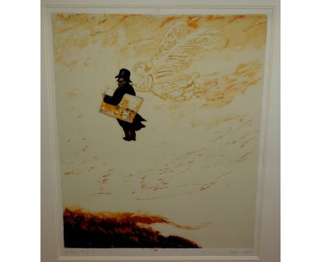 Carel Weight, CBE, RA (British, 1908-1997): 'Turner goes to Heaven' colour print, signed and inscribed in pencil Working Proo