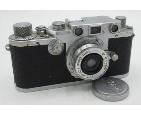 Leica IIIC with Leitz Elmar 35mm F3.5 lens (lens aperture stuck) 