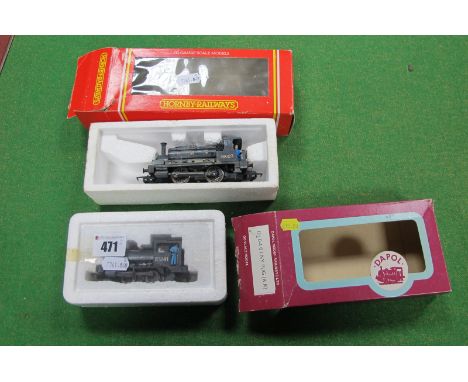 Two 'OO' Scale Tank Locomotives, a Dapol 0-4-0 and a Hornby 0-4-0, playworn, repainted, boxed.