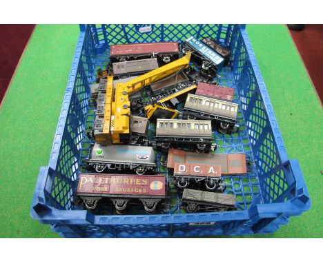 Fifteen 'OO' Scale Four Wheel Railway Wagons, by Hornby, Lima and others, all playworn.