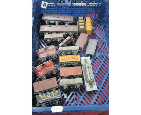 Over Fifteen 'OO'/4mm Gauge Four Wheel Railway Wagons, by Airfix, Dapol and others, all adapted, couplings changed.