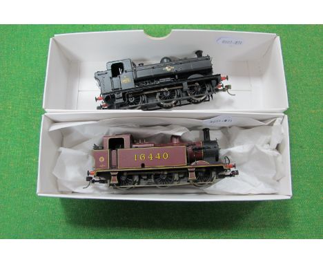 Two 'OO' Scale Bachmann 0-6-0 Locomotives, one LMS - R/No 16440 and a BR saddle tank R/No 4672, both playworn, couplings chan