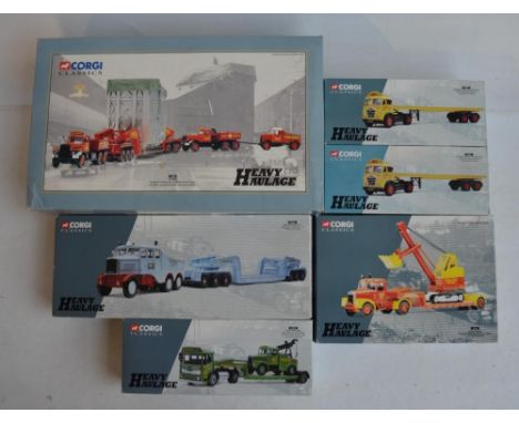 Six limited edition Corgi Heavy Haulage series diecast models truck sets to include 31009 Wynns Diamond T (x2) 24 wheel girde