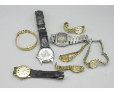 1970's Rotary stainless steel automatic wristwatch with day/date, signed fumé charcoal dial, applied baton indices centre sec