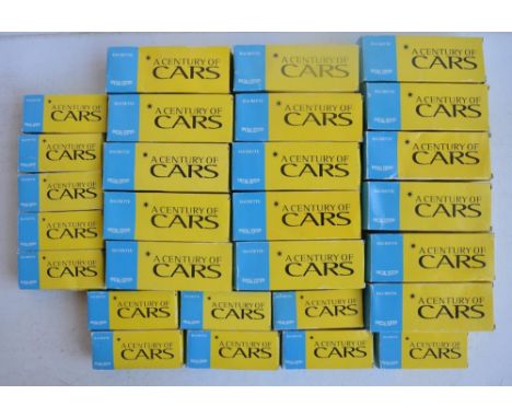 Twenty eight diecast model vehicles from Hachette 'A Century Of Cars' magazine series from Corgi/Solido, model condition gene