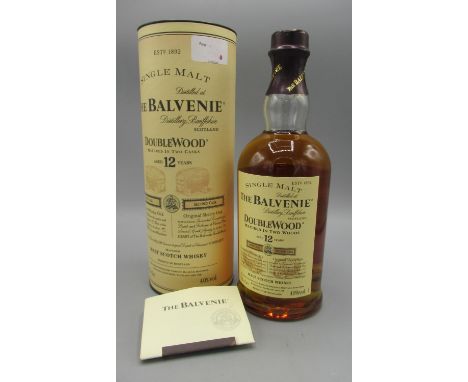 The Balvenie, double wood, single malt scotch whisky, 70cl, in tube
