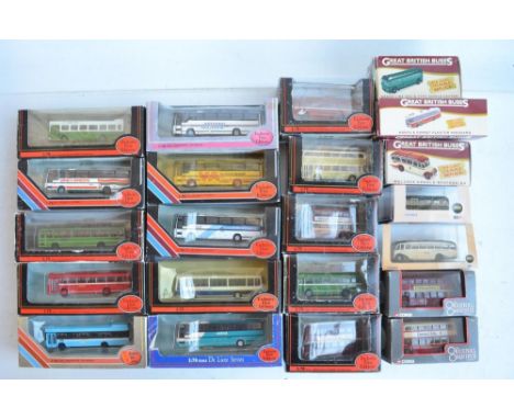 Twenty two 1/76 scale diecast bus models from EFE, Corgi, Oxford and Atlas Editions, models in generally excellent condition 