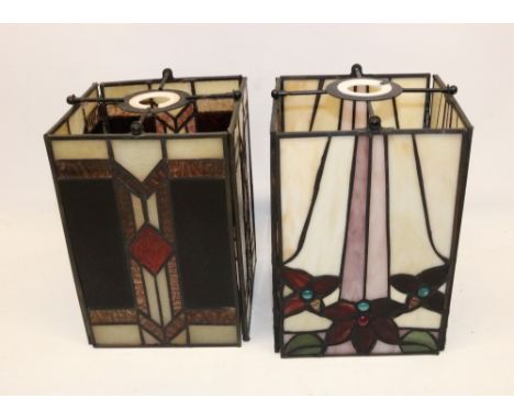 Two Tiffany style ceiling light shades, H21.5cm (2)