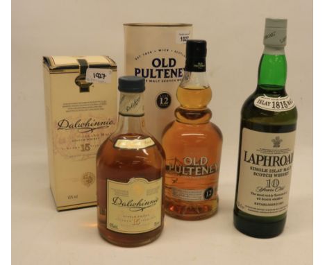 Old Putney, single malt scotch whisky, aged 12 years, 70cl, with box; Dalwhinnie, single highland malt, 15 years old, 70cl, w