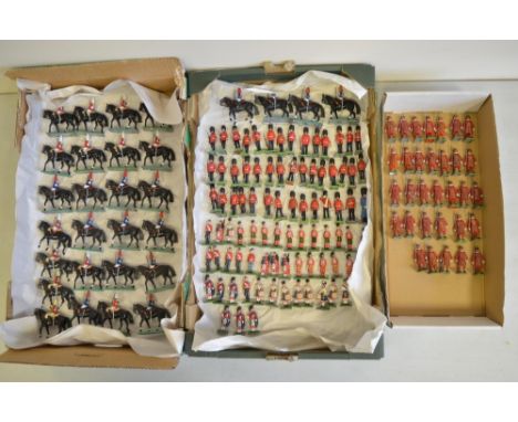 Collection of W. Britain's 1/32 scale metal and Deetail range soldier figures, qty, 3 boxes