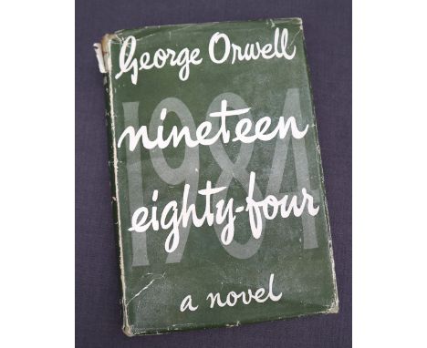 Orwell (George) Nineteen Eighty-Four, light green cloth, red lettering to the spine, green dust wrapper, London, Secker &amp;