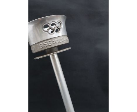 Olympic Games - Melbourne 1956 Olympic Games bearer's torch, based on a design by Ralph Laver's aluminium alloy pierced bowl 