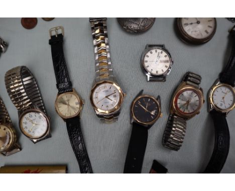 A gentleman's Rotary wristwatch together with other watches, pocket watches etc 