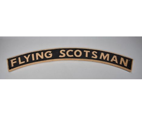 A Reproduction Cold Painted Cast Iron Engine Plate for The Flying Scotsman, 90cms Long, Plus VAT 